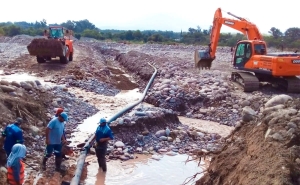 Repararon el acueducto arrastrado por el R&iacute;o Grande