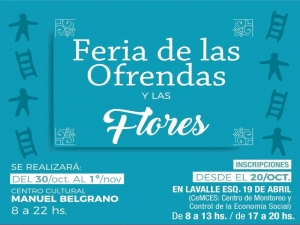 Inscriben para "Feria de Flores y Ofrendas"