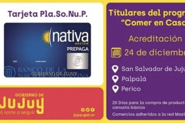 Acreditaci&oacute;n de la Tarjeta Plasonup