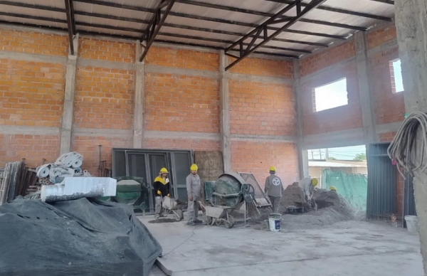 Pampa Blanca.Avanza la refacci&oacute;n de la Escuela N&deg;55