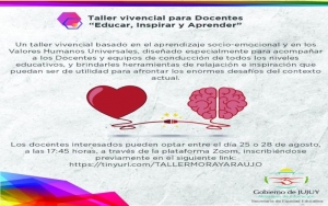 Taller vivencial para docentes