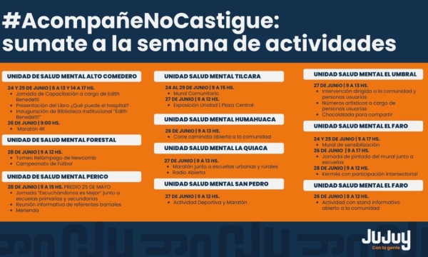 "Acompa&ntilde;e, no castigue". Semana de actividades