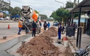 Reparan calles luego de obras de cloacas