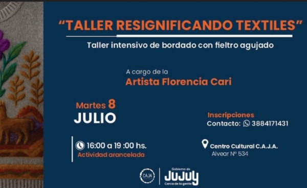 "Resignificando textiles": taller de bordado en CAJA