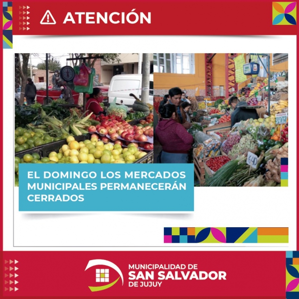 Mercados cerrados el domingo