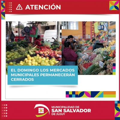 Mercados cerrados el domingo