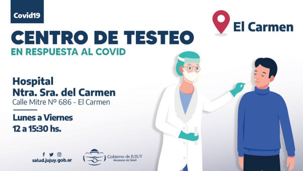 Entr&oacute; en funciones el Centro de Testeo de El Carmen