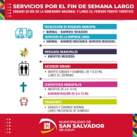 Servicios municipales por el finde largo