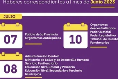 Este viernes 7 de julio inicia el cronograma de pagos para los agentes de las reparticiones p&uacute;blicas