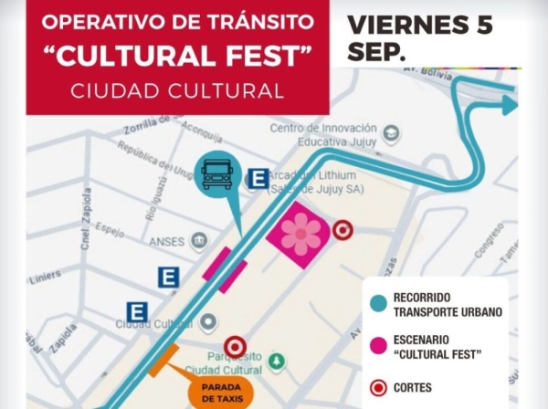 Operativo especial de transporte por el &ldquo;Cultural Fest&rdquo;
