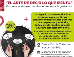 Taller gratuito “El arte de decir lo que siento”