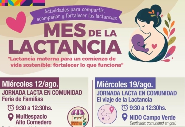 Agenda de actividades gratuitas por el Mes de la Lactancia