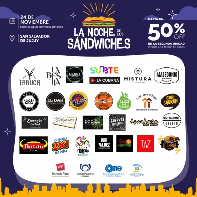 El mi&eacute;rcoles ser&aacute; la Noche de los S&aacute;ndwiches - 5&deg; edici&oacute;n