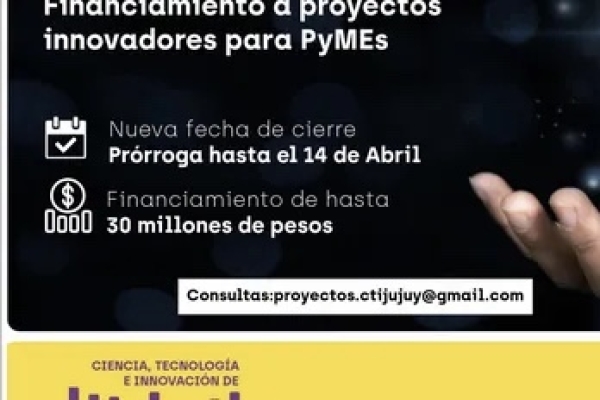 Convocatoria abierta para el financiamiento de proyectos innovadores en PyMEs