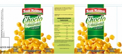 PROH&Iacute;BEN CONSUMO Y VENTA DE CHOCLO EN GRANOS &ldquo;SAN REMO&rdquo;