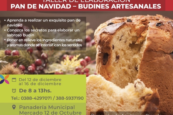 Convocan a inscripci&oacute;n para participar del taller &ldquo;Conciencia de sabores&ldquo; de pan dulces y budines