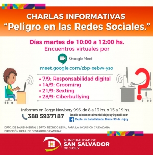 Charlas informativas sobre &ldquo;Peligro en las Redes Sociales&rdquo;
